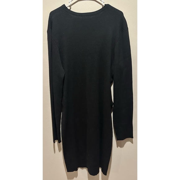 Pretty Little Thing NWT Black Rib Knit Cut Out Sides Body-con Dress Size XXXL - Picture 5 of 5